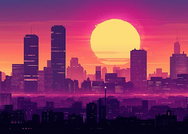 Sunset Cityscape