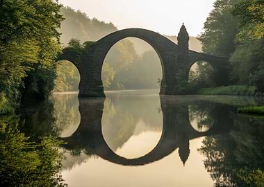 Stone Arch Bridge Reflection
