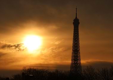 Eiffel Tower Sunset