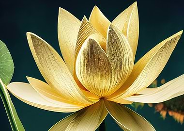 Golden Lotus Flower