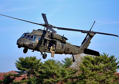 Black Hawk Helicopter in Flight