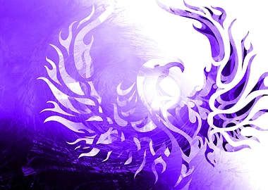 Dynamic Purple Phoenix