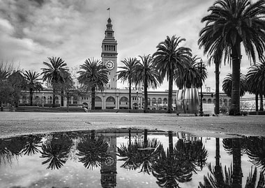 San Francisco Clock Tower Reflection