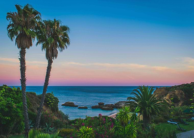 Sunset Over Ocean Coast