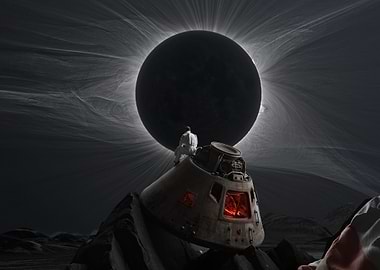 Solar Eclipse on the Moon