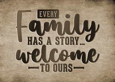 Family Story Welcome Sign
