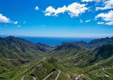 Mountain Road by the Sea