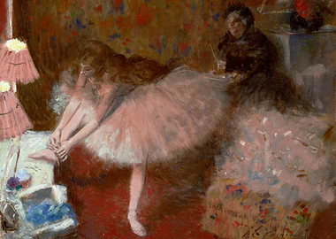 Ballet Dancer Preparing