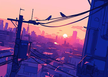 Sunset Cityscape