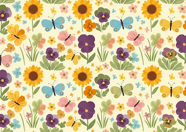 Floral Butterfly Pattern