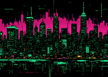 Neon Skyline Collapse