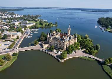 Aerial View of Schwerin Castle