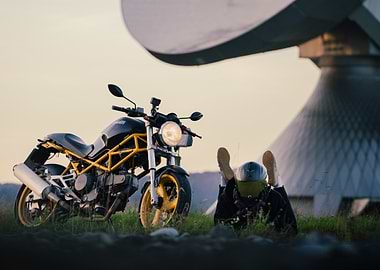 Motorcycle and Rider