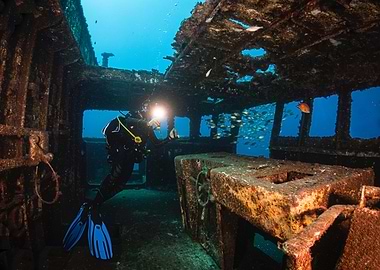 Command Bridge of Shipwreck Afonso Cerqueira - Madeira