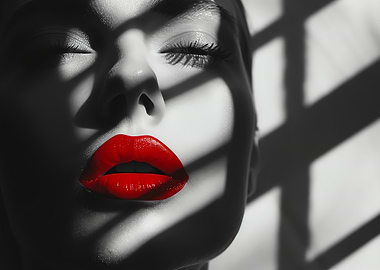 Red Lips and Shadows