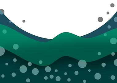 Abstract Green Waves