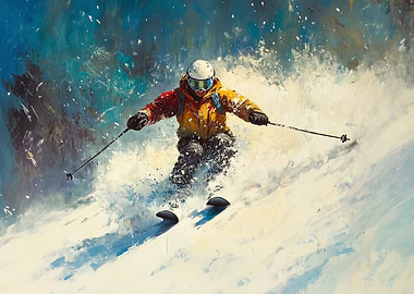 Skier in Action