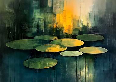 Abstract Green and Yellow