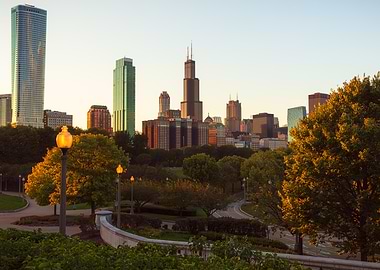 Chicago Skyline from the Museum Campus