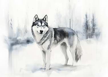 Sibirish Husky Portrait