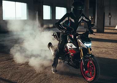 BMW Motorcycle Smoke