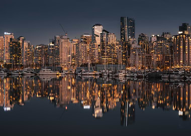 Vancouver Skyline at Dusk
