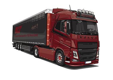 Volvo FH FH16 Red Black