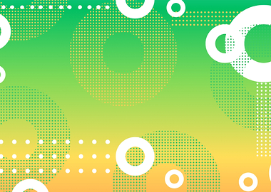 Abstract Green and Yellow Circles