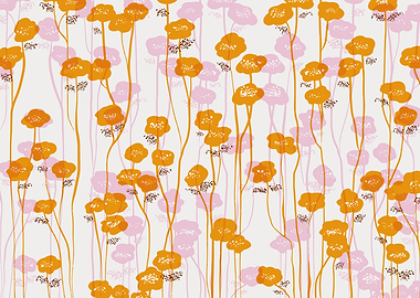 Floral statement Meadow retro colors