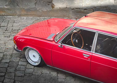 Red BMW E3 1970s