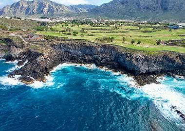 Ocean Coastline with Golf Course