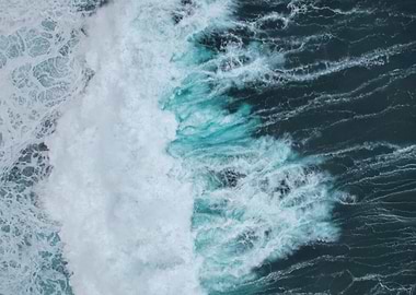Ocean Wave Aerial View