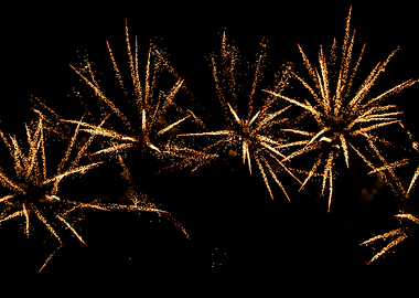 Golden Fireworks Display
