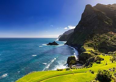 Coastal Cliffs and Ocean, Madeira