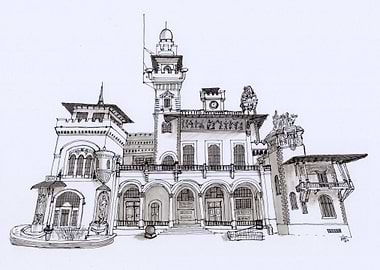 Ink Drawing of Catavento Museum