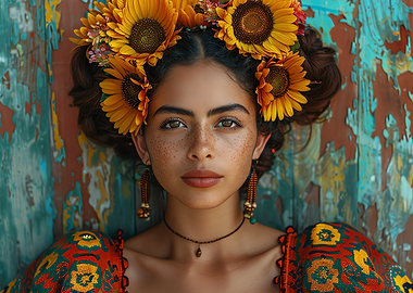 Sunflower Crown Portrait