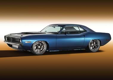 Blue 1970 Plymouth Barracuda