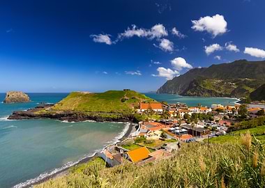 Coastal Village with Lush Hills, Madeira