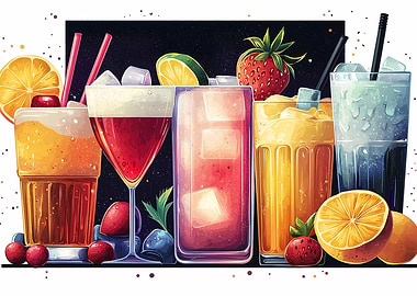 Pixel Art Cocktail Collection