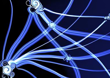 Abstract Blue Swirls