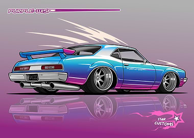Purple-Wisp Custom Muscle Car