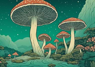 Giant Mushrooms Night