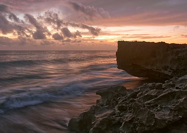 Ocean Sunset with Rocks