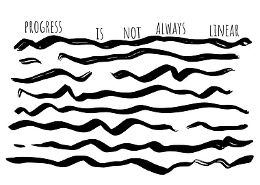 Progress Is Not Always Linear Landscape White