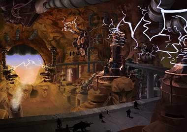 Steampunk Industrial Cave City