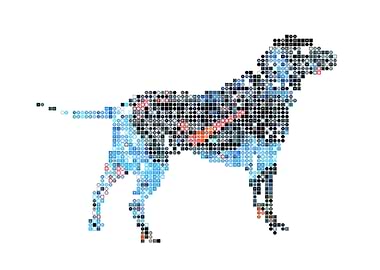 Pixelated Dog Silhouette