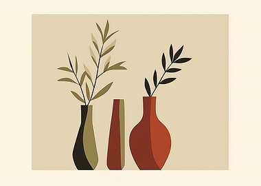 Abstract Floral Vases