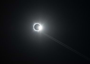 Solar Eclipse with Airplane