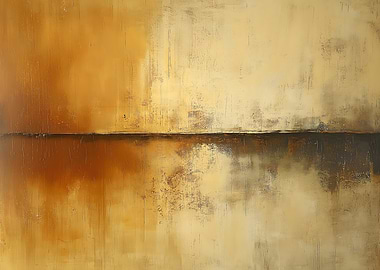 Abstract Gold and Brown Painting