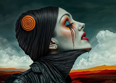 Woman with Blood Tears